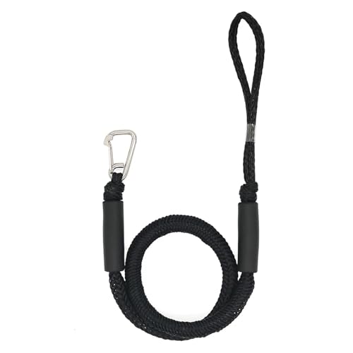 Ankerseil, Boot Dock Linie Festmacher mit 316 Edelstahl Clip Dock Boot Seile Bungee Boot Linien for Kanu Power Boot Zubehör,Mehrzweck(Noir) von MINING