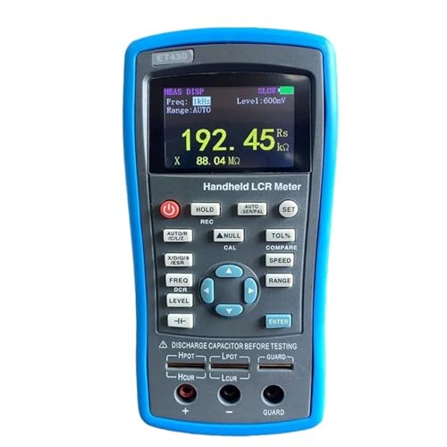 Elektronischer Lasttester, ET431 LCR Handheld Brid Multifunktions-Hochpräzisions-Kapazitäts-Induktivitäts-Widerstandsmessrät Digitales Brid-Meter DCR-Funktion(ET431) von MINING