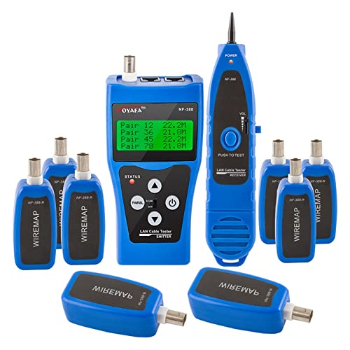 Fasertester, NF-388. Blau Lan Netzwerkkabelprüfgerät. LAN RJ45 RJ11 USB Kabelprüfkabel for 8 stück Ports Englische Version.,Multifunktion Fasertester, NF-388. Blau Lan Netzwerkkabelprüfgerät. LAN RJ45 RJ11 USB Kabelprüfkabel for 8 stück Ports Englische Version.,Multifunktion von MINING