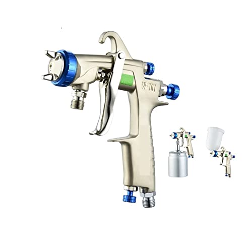 Hochdruckreinigerpistole, Air Spray Gun Hand Manuelle Spritzpistole 1.0/1.3/1.5 Paint Sprayer 400CC Kunststofftank for Autolackierung(Lower 1.3 Calibe) von MINING