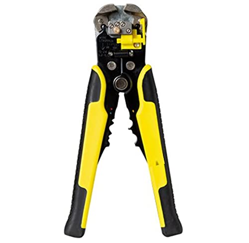 Hydraulisches Crimpwerkzeug, Crimperkabelschneider Automatische Drahtstreifen Multifunktionale Abstreifwerkzeuge Crimpzangenklemmen 0.2-6.0mm2 Werkzeug,Kompatibilität(D2 Yellow) von MINING