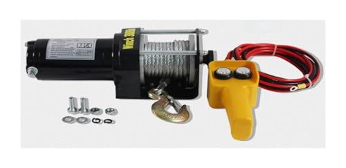 Kabeltrommeln, 2000lb-3000lb 12V 24V Tragbare Elektrische Winde Auto Lkw Auto Bar Anhänr Hand Werkzeug Puller Stahl Draht Seil,Extrem langlebig(50010047 3000LB 24V) von MINING