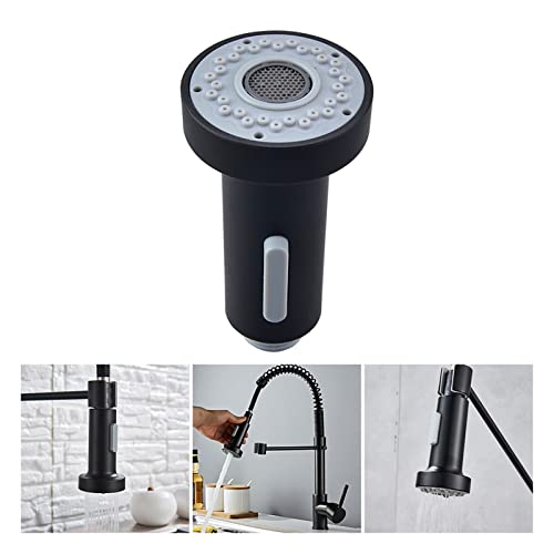 Küchenarmatur für die Spüle, 2 Modi Wasser Wasserhahn Bubbler ausziehen Sprühkopf Wasserhahn Küche Spüle Beckenmischer Tap Ersatzsprühgerät for Küchenwerkzeug 1/2 ''(D-Black) von MINING