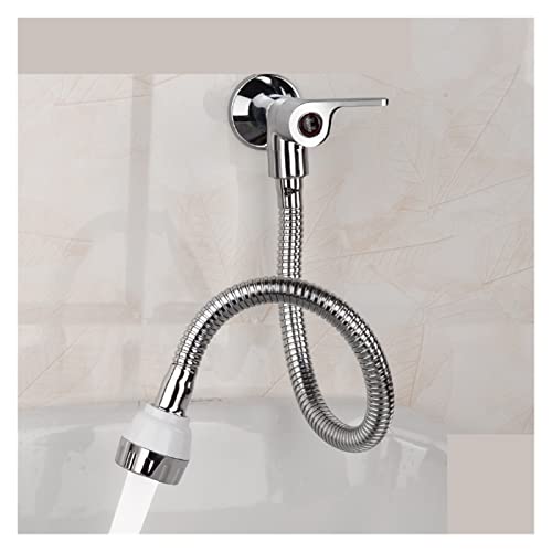 Küchenarmatur für die Spüle, In-Wall Universal-Wasserhahn Einkühlte Wandwand Wand Faltverlängerung MOP Pool Haushaltsküche Wasserhahn(H) von MINING