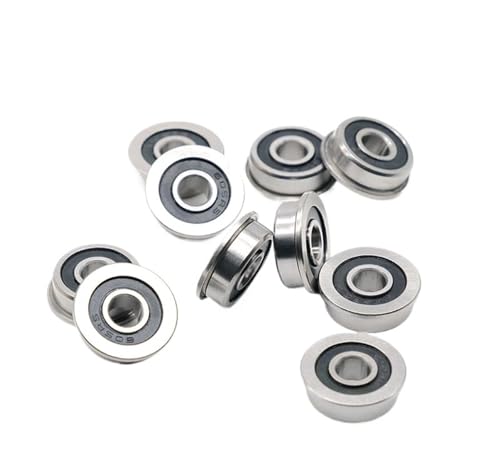 Lager, Bimetall-Dichtungsschild Mikro-Rillenrillenlager 10 Stück F695-2RS 5 * 13 * 4 mm Miniaturkugellager mit ABEC-7-Flansch 3D-Drucker,Verbesserte Haltbarkeit von MINING