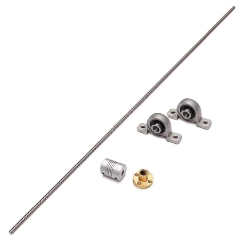 Lager, T8 8 mm Leitspindel 1000 mm + Messing-Kupfer-Mutter + Lagerhalterung + flexible Kupplung for 3D-Drucker,Verbesserte Haltbarkeit von MINING