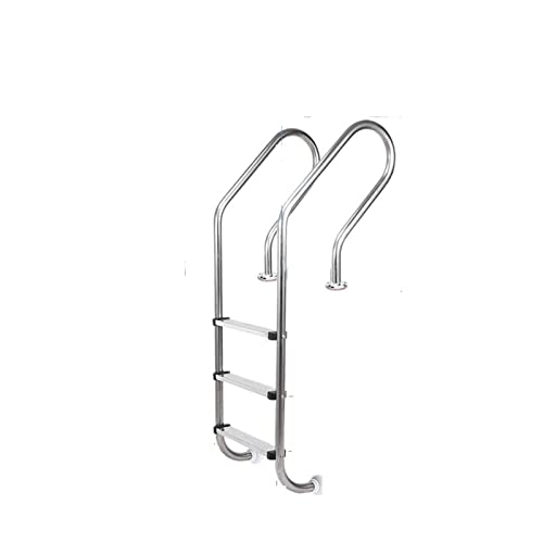 Leiter für Einbaupools, Pool-Rolltreppe 304 Edelstahl-Swimmingpool-Rolltreppe Kletterleiter-Pedal-Handlauf-Ausrüstungszubehör(SF315not embeded1.5mm) von MINING