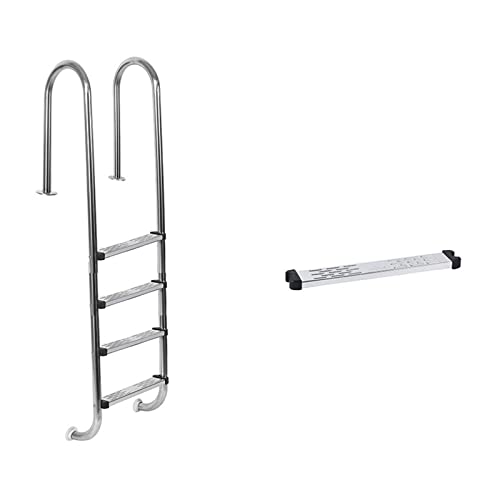 Leiter für Einbaupools, Schwimmbad-Edelstahl-Handläufe Im Freien, Doppelseitige Schwimmbad-Rolltreppe, Hauskanalleiter, Verdickte Leiter, Kletterleiter(Not embedded,MU415) von MINING