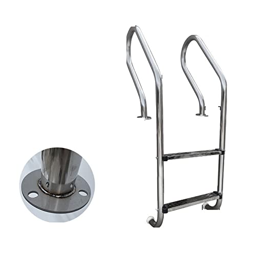 Leiter für Einbaupools, Schwimmbad Rolltreppe 304 Edelstahl Handlauf Schwimmbad Wasserleiter Kletterleiter Wasserhandlauf Verdickte Leitertreppe(SF215not embeded1.2mm) von MINING