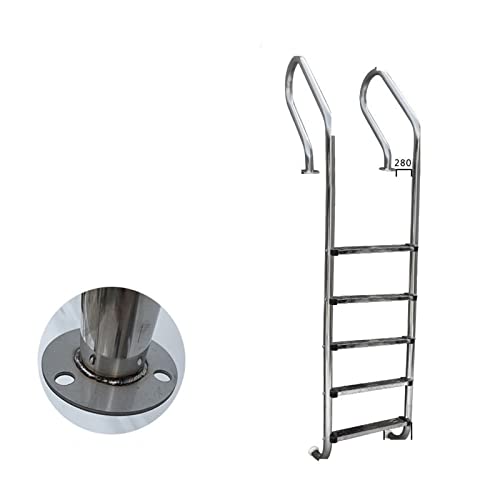 Leiter für Einbaupools, Schwimmbad Rolltreppe 304 Edelstahl Handlauf Schwimmbad Wasserleiter Kletterleiter Wasserhandlauf Verdickte Leitertreppe(SF515not embeded1.2mm) von MINING