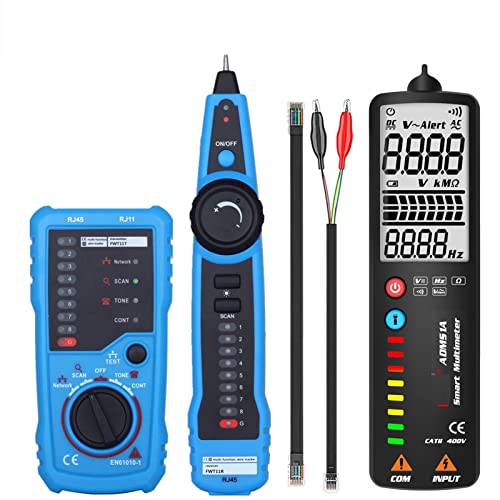 MINING Fasertester, Fwt11. Hohe Qualität RJ11 RJ45. Cat5 Cat6 Telefonkabel Tracker Toner Ethernet Lan Netzwerkkabel-Tester-Finder,Multifunktion(FWT11 with ADMS1A) von MINING