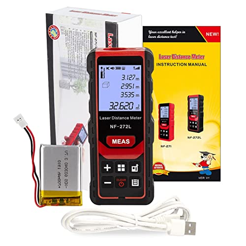 MINING Fasertester, NF-272L Entfernungsmesser 60M 80M 100M Entfernungsmesser Band Entfernungsmesser Messgerät Digitales Lineal Testwerkzeug,Multifunktion(100m) von MINING