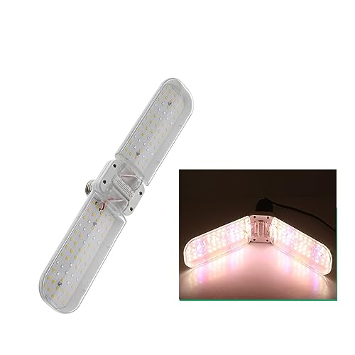 Pflanzenlampen, 24W 36W 48W faltbares LED-Wachstumslicht Vollspektrum E27 Pflanzenwachstumslampe for Zimmerpflanzen Blumensämling(24W-Only lamp) von MINING