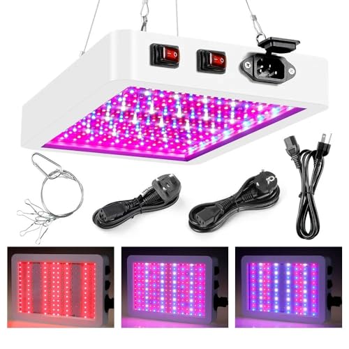 Pflanzenlampen, 81-312LED Grow Plant Lights, 25W-80W Voll-Gewächshaus-Wachstumslampe for Zimmerpflanzen Veg Hydroponic Phytolamp(216LED Full Spectrum) von MINING