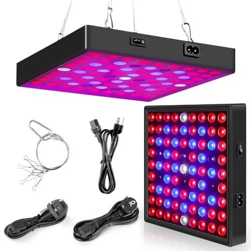 Pflanzenlampen, 81-312LED Grow Plant Lights, 25W-80W Voll-Gewächshaus-Wachstumslampe for Zimmerpflanzen Veg Hydroponic Phytolamp(81LED Full Spectrum) von MINING