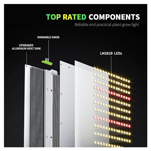 Pflanzenlampen, BESTVA 4000W Voll-LED-Wachstumslicht LM281B Dimmbare Board Phytolampe for Zimmerpflanzen von MINING