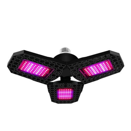 Pflanzenlampen, E27 LED-Pflanzenwachstumslichter, volles, Phytolamp, Blumensamen, Hydrokultur-Wachstumslampe, faltbar, for den Innenanbau,(80W-144leds) von MINING