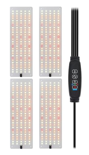 Pflanzenlampen, Grow Light Board, Voll-Lampenpanel for Zimmerpflanzen, 135 LEDs mit automatischem Ein-/Aus-Timer 4/8/12 Stunden, 10 dimmbare Stufen(4 Pack) von MINING