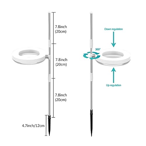 Pflanzenlampen, USB-LED-Wachstumslichter for Zimmerpflanzen, Vollspektrum-Ringlicht, dimmbar, 3/9/12 Stunden, Timer, Sämlinge, Blumen, Gemüse(1 Ring) von MINING