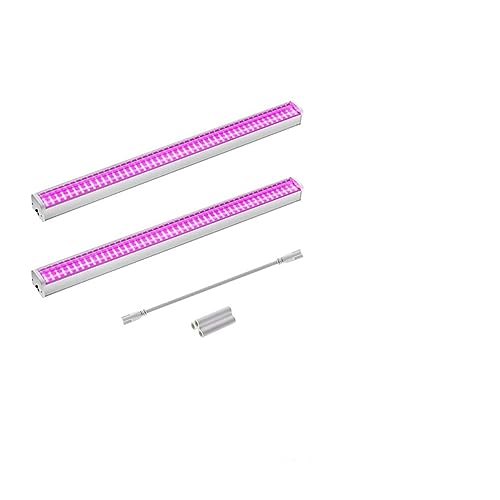 Pflanzenlampen, Vollspektrum-Wachstumslicht, LED-Wachstumslampen, Pflanzenlicht, hohe Lichtausbeute, Phytolampe for den Anbau von Pflanzen, Blumensämlingen(2Pcs Pink Light,PLUG_WITH TIMER) von MINING