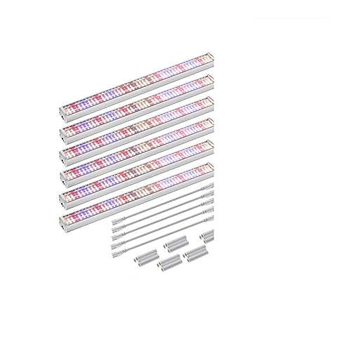 Pflanzenlampen, Vollspektrum-Wachstumslicht, LED-Wachstumslampen, Pflanzenlicht, hohe Lichtausbeute, Phytolampe for den Anbau von Pflanzen, Blumensämlingen(6Pcs Sunlight,PLUG_WITHOUT TIMER) von MINING