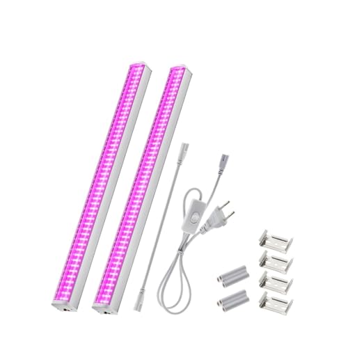Pflanzenlampen, Wachsen Licht 100V-265V Voll LED Bar Licht for Pflanzen 53cm Phyto Lampe Mit Anschluss Draht Sonnenschein 4000K 380-780nm(380-750nm 2pcs) von MINING