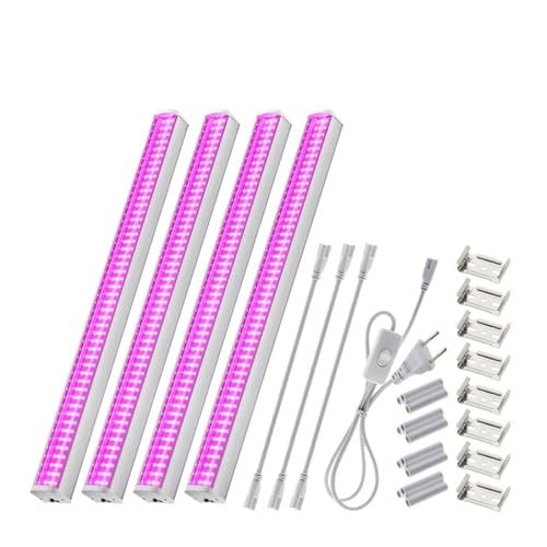 Pflanzenlampen, Wachsen Licht 100V-265V Voll LED Bar Licht for Pflanzen 53cm Phyto Lampe Mit Anschluss Draht Sonnenschein 4000K 380-780nm(380-750nm 4pcs) von MINING