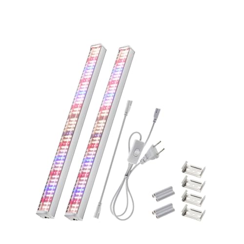 Pflanzenlampen, Wachsen Licht 100V-265V Voll LED Bar Licht for Pflanzen 53cm Phyto Lampe Mit Anschluss Draht Sonnenschein 4000K 380-780nm(Sunshine-2pcs) von MINING