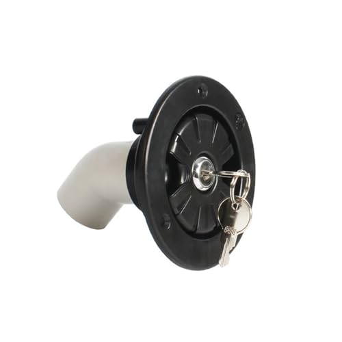 Schwerkraft-Wassereinlass for Wohnwagen mit verschließbarem Wassertank-Einfüllanschluss for Zubehör for Wohnmobil-Wasserstraßensysteme,Zuverlässig(Noir) von MINING