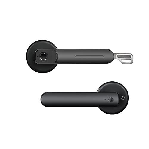 Smart Lock, Elektronisches Türschloss Ttlock Biometrischer Fingerabdruck-Schlossgriff USB wiederaufladbar Anti-Diebstahl Keyless Entry Smart Home für die Haustür(Black ON APP) von MINING