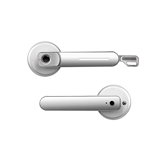 Smart Lock, Elektronisches Türschloss Ttlock Biometrischer Fingerabdruck-Schlossgriff USB wiederaufladbar Anti-Diebstahl Keyless Entry Smart Home für die Haustür(Silver ON APP) von MINING
