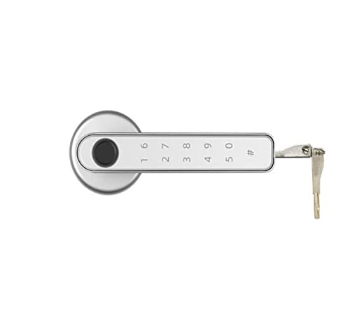 Smart Lock, Startseite Smartlife Fingerabdruck &PIN Wireless Smart Handle Lock Biometrics Tuya Access Control Türschloss für die Haustür(Kit4) von MINING