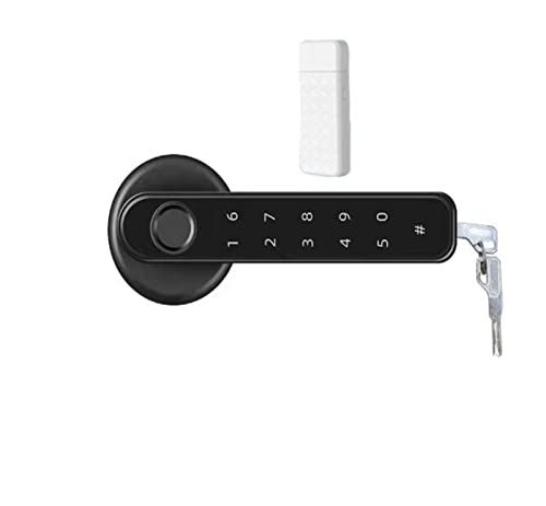 Smart Lock, Startseite Smartlife Fingerabdruck &PIN Wireless Smart Handle Lock Biometrics Tuya Access Control Türschloss für die Haustür(Kit6) von MINING