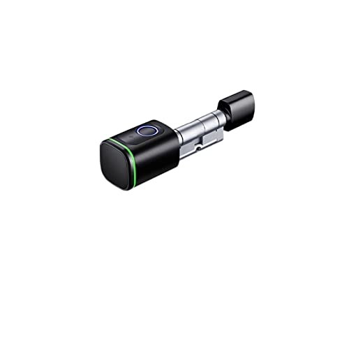 Smart Lock, Tuya APP Fingerprint Card Euro Thumbturn Zylinderschloss Elektronisches Smart Door Lock Digital Keyless Ersetzen für die Haustür(Noir,A 30 B 30) von MINING