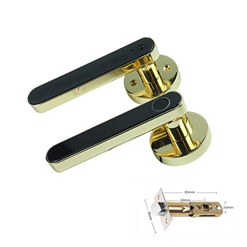 Smart Lock, Tuya Digital Electronic Smart Door Lock Biometrischer Fingerabdruck-Türgriff Keyless Digital Password Smart Home für die Haustür(1 UK) von MINING