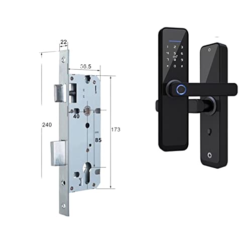 Smart Lock, Tuya Türschlösser Biometrischer Fingerabdruck-Schließfach Hotel Smart Entry Home Handle App Entsperren Sie das digitale intelligente Schloss für die Haustür(4085) von MINING