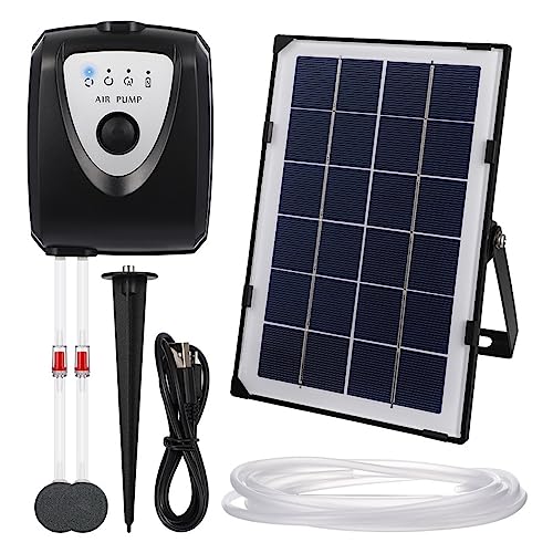 Solar Teichpumpe, Pumpe Teich Belüfter Luft Solar Set Aquarium Tank Kit Oxygenator Power Köder Tanks Zirkulation Wasser Garten Pool Blase von MINING