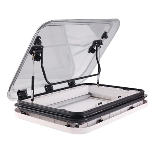 Wohnmobil-Dachlüftung, Große Caravan RV Dachfenster Dachlüftung Luke 3-Größe mit LED-Lichtausschnitt for Camper Wohnmobil,Hält das Wohnmobil kühl(800x500mm) von MINING