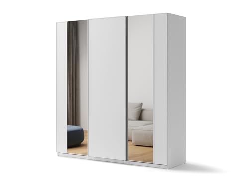 MINIO go for it - Dreitüriger Kleiderschrank Maxime 5, Schiebetürenschrank mit Spiegel, 220 cm, Farbe: Weiß matt MINIO go for it - Dreitüriger Kleiderschrank Maxime 5, Schiebetürenschrank mit Spiegel, 220 cm, Farbe: Weiß matt von MINIO go for it