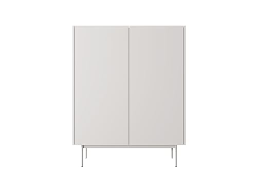 MINIO go for it - Kommode 97cm Breit, Sideboard Kommode Cody, Kommode Wohnzimmer, Kleiner Schrank Stehend, Kommode mit Türen, Wohnzimmer Möbel - Kaschmir/Linea Eiche von MINIO go for it