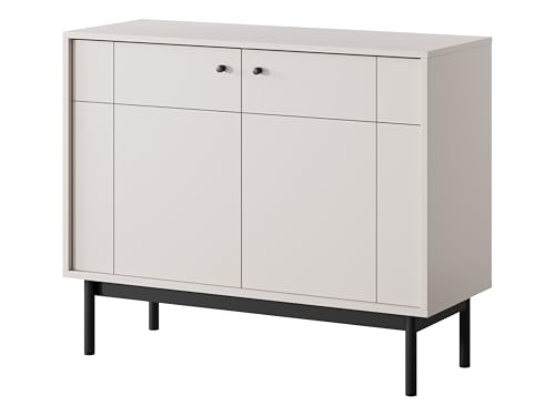 MINIO go for it - Kommode JUKON, Sideboard, 103.5 cm, Schwarze Holzbeine, Farbe: Cashmire von MINIO go for it