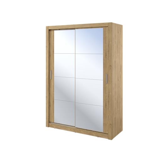 MINIO go for it - Zweitüriger Kleiderschrank ERTA 18, Schiebetürenschrank mit Spiegel, 150 cm, Farbe: Shetland Eiche MINIO go for it - Zweitüriger Kleiderschrank ERTA 18, Schiebetürenschrank mit Spiegel, 150 cm, Farbe: Shetland Eiche von MINIO go for it