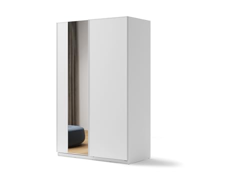MINIO go for it - Zweitüriger Kleiderschrank Maxime 2, Schiebetürenschrank mit Spiegel, 150 cm, Farbe: Weiß matt MINIO go for it - Zweitüriger Kleiderschrank Maxime 2, Schiebetürenschrank mit Spiegel, 150 cm, Farbe: Weiß matt von MINIO go for it