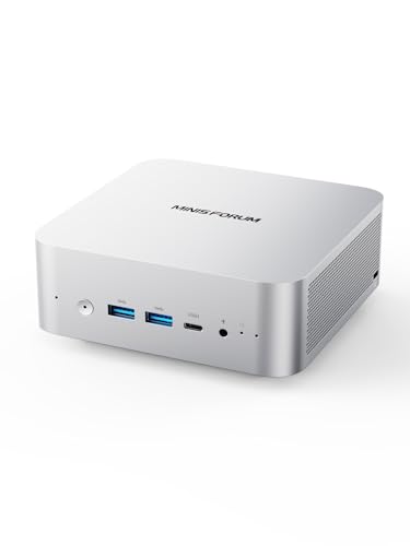 MINIS FORUM AI Mini PC Barebone M1 Pro-125H mit Intel Core Ultra 5 Prozessor 125H (14C/18T, bis zu 4,5 GHz), Mini Computer PCIe4.0 SSD, Quad-Display mit HDMI 2.1/USB4/DP, 5X USB Ports, WiFi 7, BT5.4 von MINIS FORUM