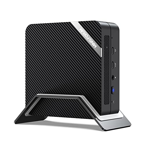 MINIS FORUM Mini PC UM560 XT AMD Ryzen 5 5600H 6 Kerne/12 Threads, 16 GB RAM, 512 GB PCIe SSD, Mini-PC, SATA-Steckplatz 2,5 Zoll, 2 x HDMI & USB-C, 2,5 G RJ45, 6 x USB-Anschlüsse von MINIS FORUM