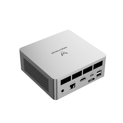 MINIS FORUM Mini PC UM750L Slim, AMD Ryzen 5 7545U 6-Core 12-Thread-Prozessor bis zu 4,9 GHz, AMD Radeon 740M, 16 GB LPDDR5 / 1 TB SSD, HDMI/DP/USB4/2,5G RJ45, Wi-FI6E, BT5.3 MINIS FORUM Mini PC UM750L Slim, AMD Ryzen 5 7545U 6-Core 12-Thread-Prozessor bis zu 4,9 GHz, AMD Radeon 740M, 16 GB LPDDR5 / 1 TB SSD, HDMI/DP/USB4/2,5G RJ45, Wi-FI6E, BT5.3 von MINIS FORUM