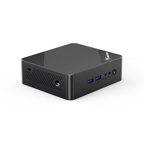 MINIS FORUM Mini-PC UN100P, Intel Alder Lake der 12. Generation – N100, 16 GB DDR4 RAM 512 GB PCIe SSD, 2 x HDMI 2.1 TMDS/USB-C, 4 x USB-Anschlüsse, 2,5 G RJ45, WiFi 6, BT5.2 von MINIS FORUM