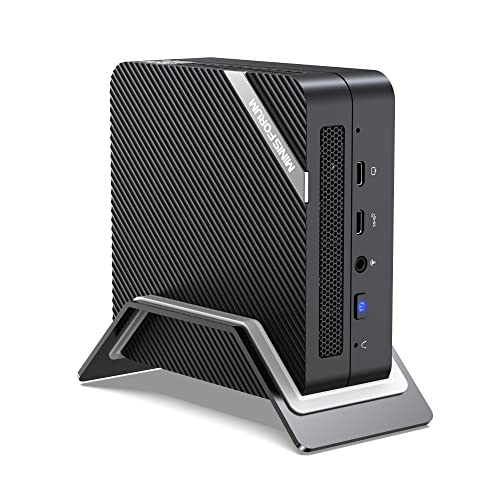 MINIS FORUM UM560 XT Mini PC, AMD Ryzen 5 5600H 6 Kerne/12 Threads Prozessor bis zu 4,2 GHz, AMD Radeon Graphics (Grafikfrequenz 1800 MHz), 16 GB DDR4 / 512 GB PCIe SSD, HDMI × 2/USB-C/2,5G RJ45 von MINIS FORUM