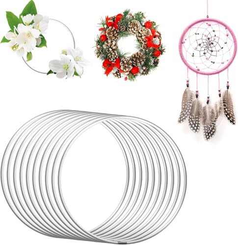 MINISOISO 10 Stück Metallringe zum Basteln, 20cm Metallring Traumfänger Ringe, Dekoringe zum Hängen, Ringe Hoops für Traumfänger DIY Handwerk Mobile Basteln MINISOISO 10 Stück Metallringe zum Basteln, 20cm Metallring Traumfänger Ringe, Dekoringe zum Hängen, Ringe Hoops für Traumfänger DIY Handwerk Mobile Basteln von MINISOISO