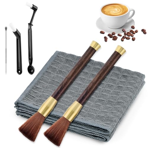 MINISOISO 7 Stück Kaffee Bürsten Set, Barista Pinsel Reinigungsset, Barista Tuch, Reinigungsbürste Kaffeepinsel für Die Kaffeemühle, Kaffee Werkzeug, Siebträgermaschine MINISOISO 7 Stück Kaffee Bürsten Set, Barista Pinsel Reinigungsset, Barista Tuch, Reinigungsbürste Kaffeepinsel für Die Kaffeemühle, Kaffee Werkzeug, Siebträgermaschine von MINISOISO